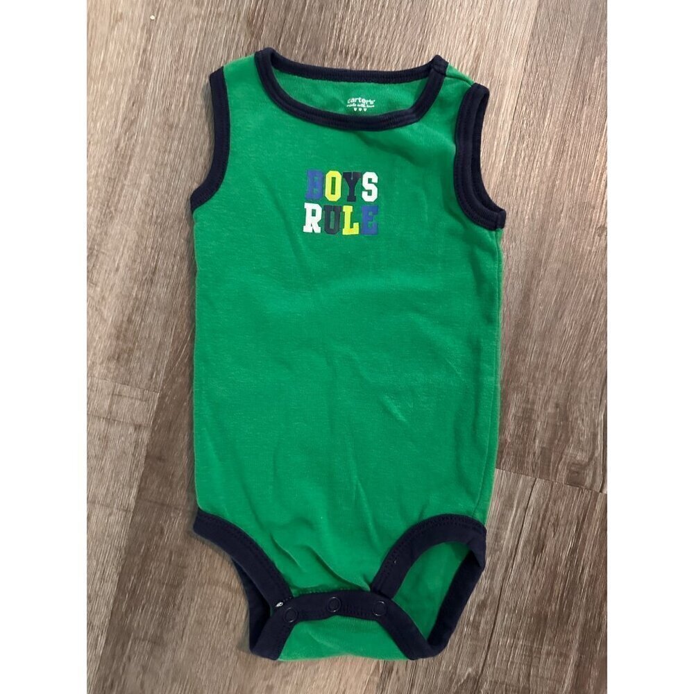 Boys Rule Bodysuit Carter's 6 months green